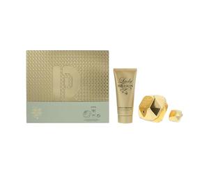 Paco Rabanne Lady Million - Set de regalo de 3 piezas: Eau de Parfum 80 ml, loción corporal 100 ml + EDP 5 ml