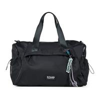 PACOMARTINEZ Bolsa de Viaje Ligera, Equipaje de Mano con Múltiples Compartimentos y Bolsillos, Correa para Fijación a Maleta Trolley, Color Negro