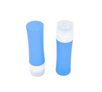 PACOMARTINEZ Botellas Silicona Portalíquidos para Viajes, 2 Botellas de 100 ml con Válvula Antigoteo, Libres de BPA, Color Azul - 2 x 100ml