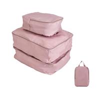 PACOMARTINEZ Set De Bolsas De Equipaje para Viaje, 2 Bolsas Tamaño Grande y 1 Bolsa Tamaño Mediano para Organización de Maleta o Armario, Color Rose