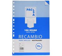 Pacsa 21221 - Recambio 70 g, tamaño folio, multitaladro, 100 hojas
