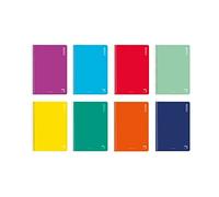 Pacsa Cuaderno Basic 80 Hojas 1 Linea Tapas cartón Cuarto 60gr Colores Surtido -10u-