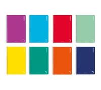Pacsa Cuaderno Basic 80 Hojas 1 Linea Tapas cartón Folio 60gr Colores Surtido -10u-