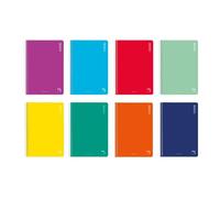 Pacsa Cuaderno Basic 80 Hojas Folio 60 gr Tapas Cartón Pack 10 Unidades Colores Surtidos