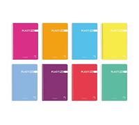 Pacsa cuaderno plastipac 80 hojas 3x3 tapas polipropileno folio 90gr colores surtido -5u-