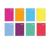 Pacsa Cuaderno Polipac 80H Folio 70 gr 4x4 mm Tapas Pp Pack 5 Ud Colores Surtidos