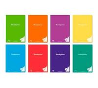 Pacsa libreta noventagramos 48 Hojas 4x4 Tapas cartulina plastificada a4 90gr 8 Colores Surtido -6u-