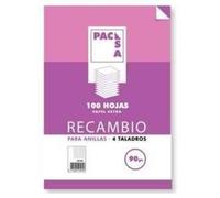Pacsa recambio 4 taladros 100 hojas 90 gr 4x4 a4
