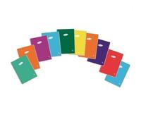 Pacsa Sam Paquete 10 LIBRETAS Espiral 80 Hojas TAMAÑO Folio CUADRICULA 4MM Cubierta Carton PLASTIFICADO 400 GRS Colores Surtidos Papel Blanco 60GRS