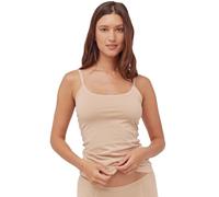 Pact Camiseta sin Mangas de algodón con Brasier Integrado Camisa, champán, M para Mujer