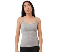 Pact Cotton Camisole Tank Top with Built-in Shelf Bra Camisa Cami, Gris Jaspeado, Large para Mujer