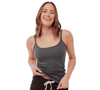 Pact Women's Organic Cotton Camisole Tank Top with Built-in Shelf Bra, Charcoal Heather, X-Large