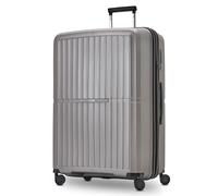 Pactastic Colección 01 y 01+, gris y café metálico, Koffer L (76 cm) erweiterbar, Carro rígido con ruedas giratorias