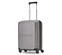 Pactastic Colección 01 y 01+, gris y café metálico, Koffer S (55 cm) erweiterbar, Carro rígido con ruedas giratorias