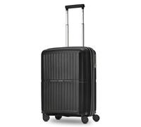 Pactastic Colección 01 y 01+, negro/metálico, Koffer S (55 cm) erweiterbar, Carro rígido con ruedas giratorias