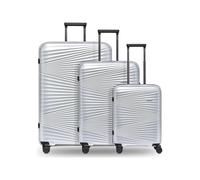 Pactastic Collection 02 THE THREE SET 4 ruedas Juego de maletas 3 piezas plateado