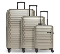 Pactastic Collection 04+BC, Champaign Metallic, Kofferset (3-teilig) erweiterbar, Carro rígido con ruedas giratorias