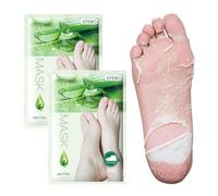 PacuM 2 Pares Peeling Pies Mascarilla Pies Exfoliante Foot Peel Mask Hidratante Talones Agrietados Mascarilla Suaviza Cutículas Repara Agrietada Muerta para Hombres Mujeres (Aloe Vera)