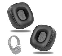 PacuM 2 Piezas Almohadillas Auriculares de Cuero 80 mm Almohadilla Auriculares de Repuesto con Espuma Viscoelástica Insonorizante Reducción de Ruido Compatible con Marshal Major III Bluetooth