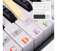PacuM 2 Piezas Stickers pegatinas No Requiere Adhesivo Teclado Musical Impermeable Extraíbles para teclado de 49/61/76/88 Pegatinas Piano Resistente Arañazos para Niños y Principiantes