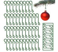 PacuM 300 Piezas Ganchos Bolas de Navidad En Forma S Verde Adornos Navideños Del Mismo Color Que Las Enredaderas Del áRbol Christmas PequeñO Ganchos para Colgar Bolas de Navidad
