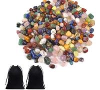PacuM 300g Piedras Semipreciosas Naturales Colorida 2-3CM Incluye Bolsa Tela Negra Piedras Naturales Mezcladas para Búsquedas Tesoro Infantiles Decoraciones Fiestas Cumpleaños Infantiles