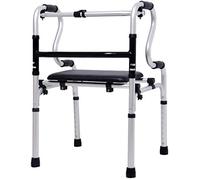 PACUM Andador, Andador Plegable Zimmer, ayudas de Movilidad para Caminar portátiles y livianas para Personas Mayores con discapacidad, Altura Ajustable (Asiento de PU) Vision