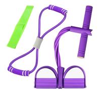 PacuM Banda de Resistencia con Pedales Bandas de Resistencia TPE Cinta Elastica Ejercicios Multifunción Abdominales En Casa Resistance Bands Ligero para Yoga Entrenamiento Muscular Fuerza (Púrpura)