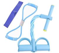 PacuM Banda de Resistencia con Pedales Bandas de Resistencia TPE Cinta Elastica Ejercicios Multifunción Abdominales En Casa Resistance Bands Ligero para Yoga Entrenamiento Muscular Fuerza (Azul)