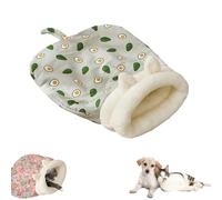 PacuM Cat Sleeping Bag for Indoor Cats, Cat Nest Bed, Soft Plush Snuggle Sack, 360° All-Around Warmth & Large Pocket (Grey)