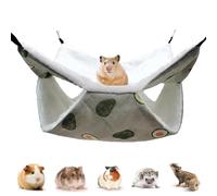 PacuM Cobaya Cosido a Mano 34 CM x 34 CM Casa Cobaya Ajustable Libremente para Descansar Jugar y Echarse una Siesta Jaula Hamster Grande Diseño Antideslizante para Conejos Hámsteres Cobayas (Verde)