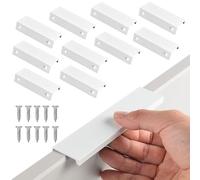 PacuM Tiradores Invisibles Cocina 10 Piezas Tiradores 80mm Ocultos Tiradores para Armarios Tiradores de Perfil de Aluminio Muebles De Aluminio Adecuado para muebles de Cajones