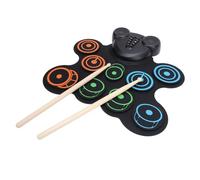 Pad de Práctica de Batería Electrónica, 9 Pads, 2 Pedales, 10 Demostraciones, 7 Estilos de Batería, 10 Ritmos, Portátil, Plegable, Sonido 3D, Grabación MIDI (con Batería de 2000