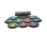 Pad de Práctica de Batería Enrollable Midi 1000mah Negro | Silicona, Altavoces Duales Integrados, Conexión App Inalámbrica, Formato Portátil para Uso Infantil