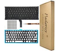 Padarsey Reemplace el teclado francés de fondo rétroéclairé Clavier français con 80 tornillos PCE compatible con MacBook Air de 13 pulgadas A1369 A1466 con destornillador