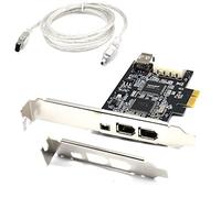Padarsey - Tarjeta PCIe Firewire para Windows 10, Controlador PCI Express IEEE 1394 de 4 Puertos (3 x 6 Pines y 1 x 4 Pines), Adaptador Firewire 800 1394a para Windows 7/8/Mac OS con Soporte Discreto