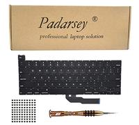 Padarsey Teclado de repuesto compatible con MacBook Pro de 13 pulgadas A2251 lanzado en 2020 diseño de Estados Unidos+tornillos de teclado+destornillador