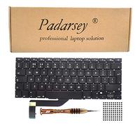 Padarsey - Teclado de repuesto compatible con MacBook Pro de 15 pulgadas A1398 2013 2014 2015 Retina W/tornillos con 80 tornillos + destornillador