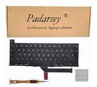 Padarsey Teclado de repuesto español ESPAÑOL compatible con MacBook Pro de 16 pulgadas con Touch Bar A2141 lanzado 2019 diseño español +tornillos de teclado+destornillador