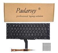 Padarsey Teclado para portátil (versión de Reino Unido, compatible con MacBook Air A1370, A1465, 11 pulgadas, 2011 2015, MD711, MD712, MD223, MD224, MC968 y MC969, con 80 tornillos PCE y