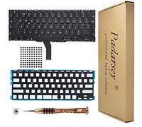 Padarsey - Teclado retroiluminado para ordenador portátil, versión de Reino Unido, compatible con MacBook Air A1370 A1465 de 11 pulgadas 2011-2015, con 80 tornillos PCE + destornillador.