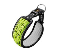 Padded Dog Collar, Neck Guard, Pet Accessory, Cloth Build, Reflective Strip Design, Adjustable Fit, Sizes S L, Heavy Duty Construction, for Indoor Outdoor Use, Walking, Running