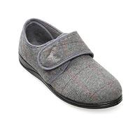 Padders Charles - Pantuflas de espuma viscoelástica para hombre, gris, 42 1/3 EU