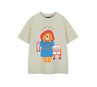 Paddington Camiseta para niños | Camiseta de manga corta beige con oso y autobús rojo | Camisa de avena de algodón suave para niños y niñas, perfecta para uso casual, fanáticos de la película, beige,
