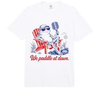 Paddle At Dawn Frog Pickleball Divertido Comfort Colors Adult Heavyweight T-Shirt