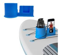 Paddle Board Accessories Cup Holder, Paddle Board Drink Holder and Phone Holders, Plastic Paddles Board Cup for Paddles Board Lovers, with Drain Hole (Blue)