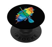 Paddle Board - Ocean Splash Art Deportes acuáticos PopSockets PopGrip Adhesivo