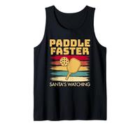 Paddle Faster Santa's Watching Pickleball Christmas Camiseta sin Mangas