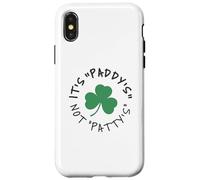 Paddy Not Patty Shamrock Divertido Día de San Patricio irlandés Carcasa para iPhone X/XS