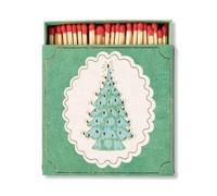 Paddywax Caja Cuadrada de cerillas de Seguridad, árbol de Navidad